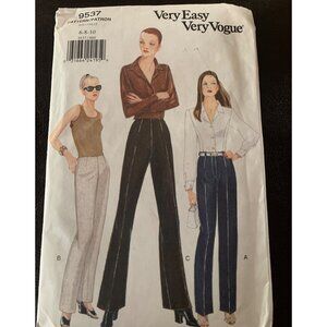Vogue Misses Pants Sewing Pattern 9537 Size 6 8 10 - Uncut